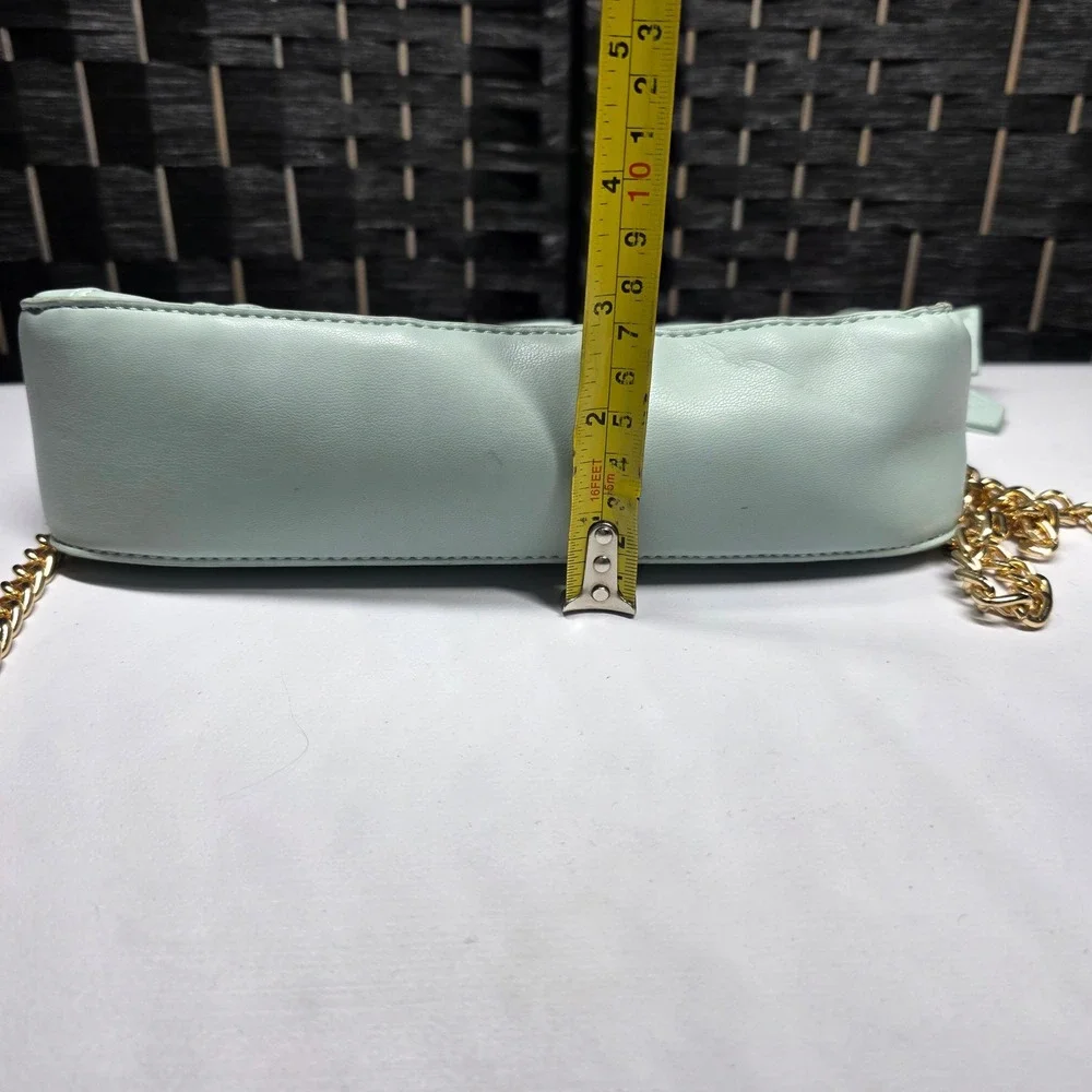 Simply Southern Quilted Crossbody Bag Mint Green Gold Chain Small Purse